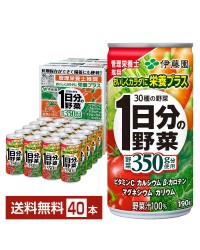 伊藤園 1日分の野菜 190g 缶 20本入り×2ケース（40本）