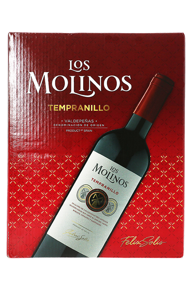ロス モリノス テンプラニーリョ 1ケース 3000ml 4本 1ケース バックインボックス ボックスワイン 赤ワイン 箱ワイン スペイン
