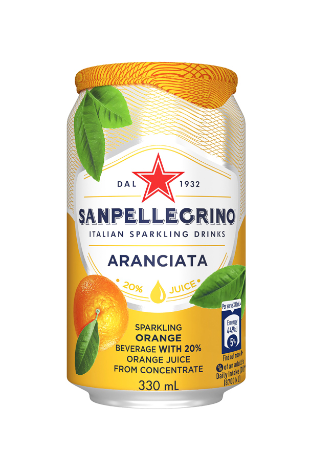 サンペレグリノ イタリアン スパークリングドリンク アランチャータ（オレンジ） 缶 1ケース 24本入り 330ml
