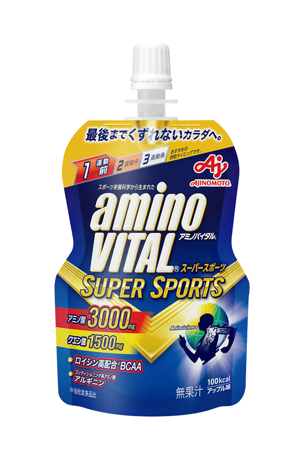 味の素 アミノバイタル ゼリードリンク SUPER SPORTS スーパースポーツ アップル味 100g パウチ 24個×2ケース（48個）