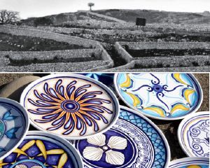 ラムーラ ムーリ・ア・セッコとカルタジローネの陶器