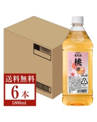 アサヒ ニッカ 果実の酒 桃酒 15度 ペットボトル 1800ml（1.8L） 6本 1ケース asahi nikka 国産