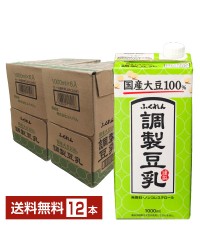 ふくれん  国産大豆 調製豆乳 1L 紙パック 1000ml 6本×2ケース（12本）
