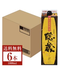 濱田酒造 本格焼酎 隠し蔵 25度 紙パック 1800ml（1.8L） 6本 1ケース 麦焼酎 鹿児島