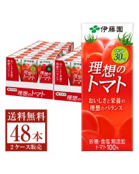 伊藤園 理想のトマト 200ml 紙パック 24本×2ケース（48本）