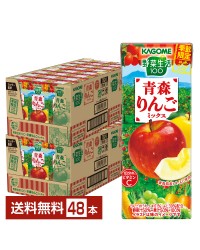 季節限定 カゴメ 野菜生活100 青森りんごミックス 195ml 紙パック 24本×2ケース（48本） 野菜ジュース