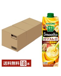 カゴメ 野菜生活100 Smoothie バナナスムージー 1000g LLプリズマ容器 紙パック 6本×3ケ―ス（18本）