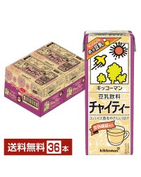 キッコーマン 豆乳飲料 チャイティー 200ml 紙パック 18本×2ケース（36本）【送料無料（一部地域除く）】