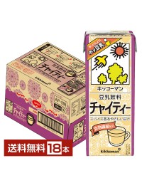 キッコーマン 豆乳飲料 チャイティー 200ml 紙パック 18本 1ケース【送料無料（一部地域除く）】
