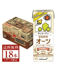 キッコーマン 豆乳飲料 オーツ 200ml 紙パック 18本 1ケース【送料無料（一部地域除く）】