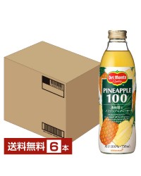 デルモンテ パイナップルジュース 100% 濃縮還元 750ml 瓶 6本 1ケース