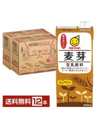 マルサン 豆乳飲料 麦芽 1L 紙パック 6本×2ケース（12本）