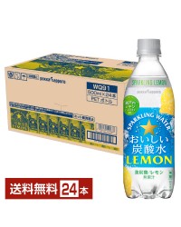 ポッカサッポロ おいしい炭酸水 レモン 500ml 24本 1ケース LEMON