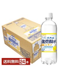 サンガリア 伊賀の天然水 強炭酸水レモン 500ml ペットボトル 24本 1ケース