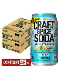 サッポロ クラフトスパイスソーダ 350ml 缶 24本×2ケース（48本） チューハイ サッポロビール 無糖