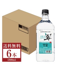 サントリー ジン 翠（SUI） 40度 ペットボトル 1800ml（1.8L） 6本×1ケース