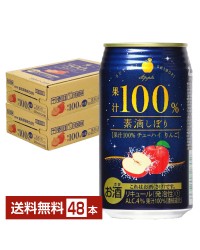富永貿易 素滴しぼり 果汁１００％チューハイりんご 350ml 缶 24本×2ケース（48本）