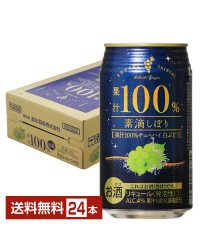 富永貿易 素滴しぼり 果汁１００％チューハイ白ブドウ 350ml 缶 24本 1ケース