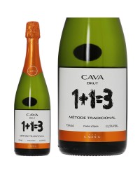 1＋1＝3（ウ メス ウ ファン トレス） ブルット 750ml スパークリングワイン スペイン