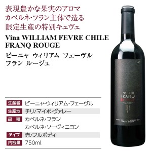 ビーニャ ウィリアム フェーヴル  フラン ルージュ 2015 750ml  赤ワイン チリ | 酒類の総合専門店 フェリシティー お酒の通販サイト