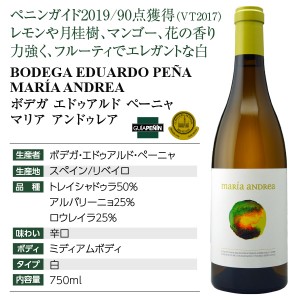 ボデガ エドゥアルド ペーニャ  マリア アンドゥレア 2019 750ml  白ワイン スペイン | 酒類の総合専門店 フェリシティー お酒の通販サイト
