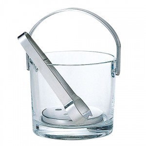 東洋佐々木ガラス アイスペール トング付き 品番：P-12601-JAN 日本製 ガラス製