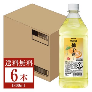 アサヒ ニッカ 果実の酒 柚子酒 15度 ペットボトル 1800ml（1.8L） 6本 1ケース asahi nikka 国産