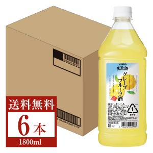 アサヒ ニッカ 果実の酒 グレープフルーツ酒 15度 ペットボトル 1800ml（1.8L） 6本 1ケース asahi nikka 国産