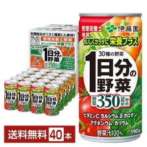 伊藤園 1日分の野菜 190g 缶 20本入り×2ケース（40本）