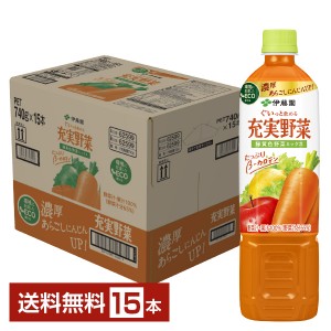 伊藤園 充実野菜 緑黄色野菜ミックス 740g ペットボトル 15本 １ケース
