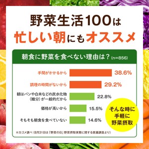 野菜ジュース｜カゴメ 野菜生活 100 オリジナル 200ml 紙パック 24本×2ケース（48本）