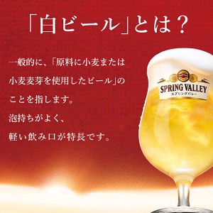 ビール｜キリン スプリングバレー シルクエール 白 350ml 缶 24本×2ケース（48本）