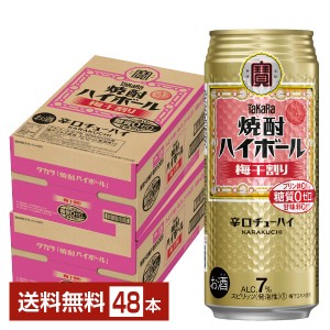 宝酒造 タカラ 寶 焼酎ハイボール 梅干割り 500ml 缶 24本 2ケース