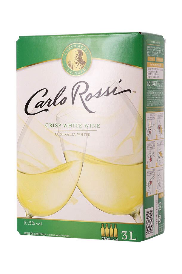 カルロ ロッシ（カルロロッシ） ホワイト （ボックスワイン）3000ml 4本 1ケース 白ワイン 箱ワイン