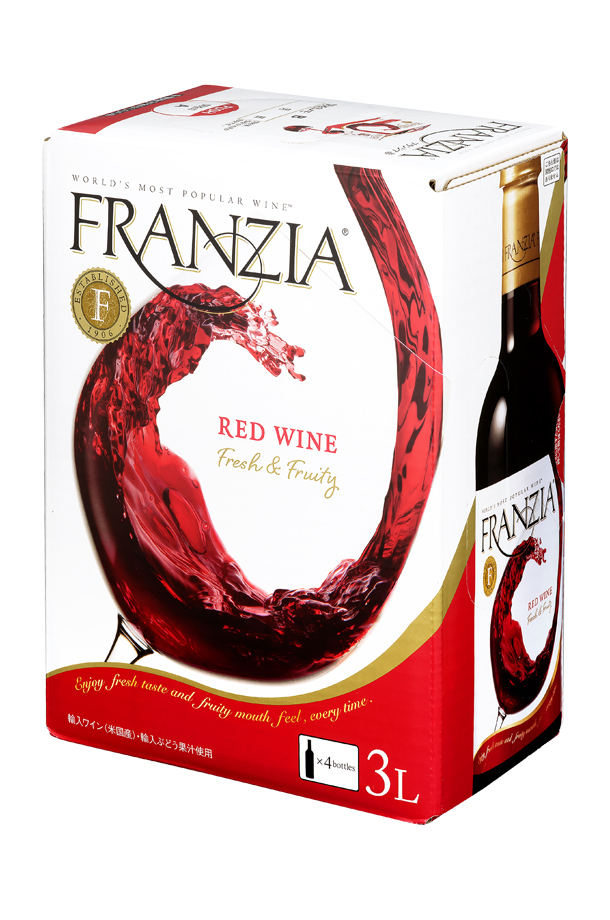 フランジア ワインタップ 赤 3000ml 4本 1ケース赤ワイン 箱ワイン バックインボックス 包装不可 同梱不可