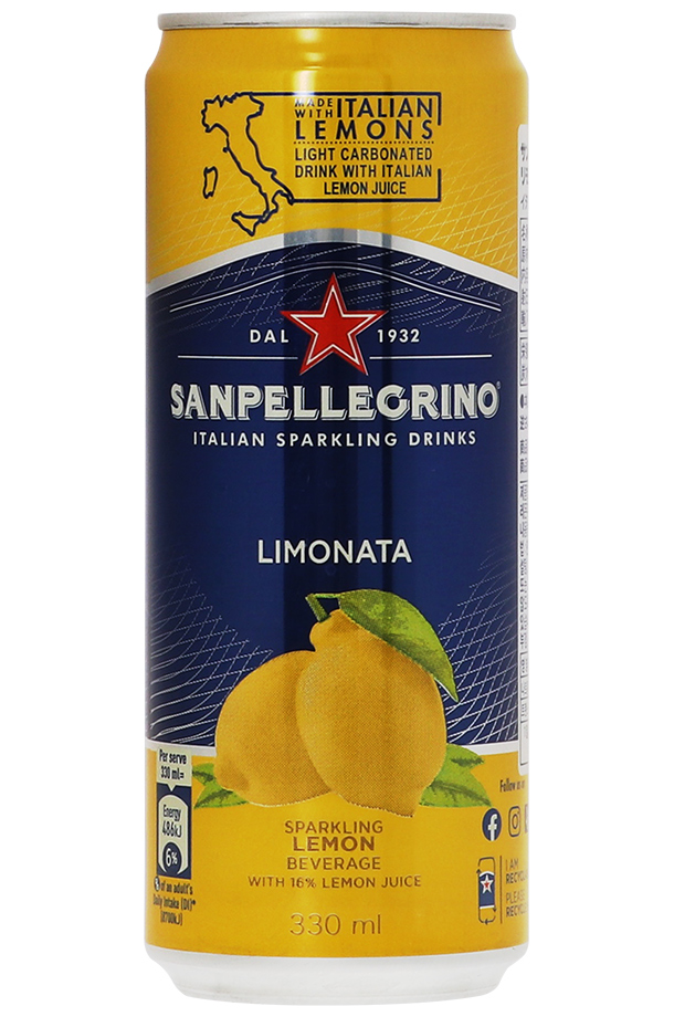 サンペレグリノ イタリアン スパークリングドリンク リモナータ（レモン） 缶 1ケース 24本入り 330ml