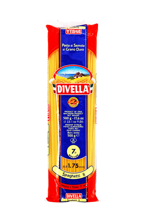 ディヴェッラ DIVELLA No.8 スパゲッティ 1.75mm 1ケース （500g×24）