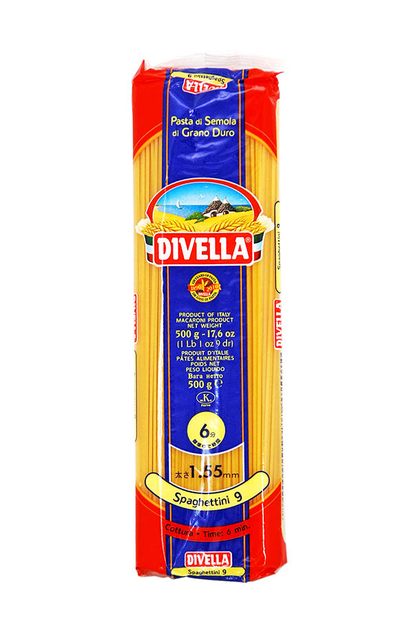 ディヴェッラ DIVELLA No.9 スパゲッティーニ 1.55mm 1ケース （500g×24）