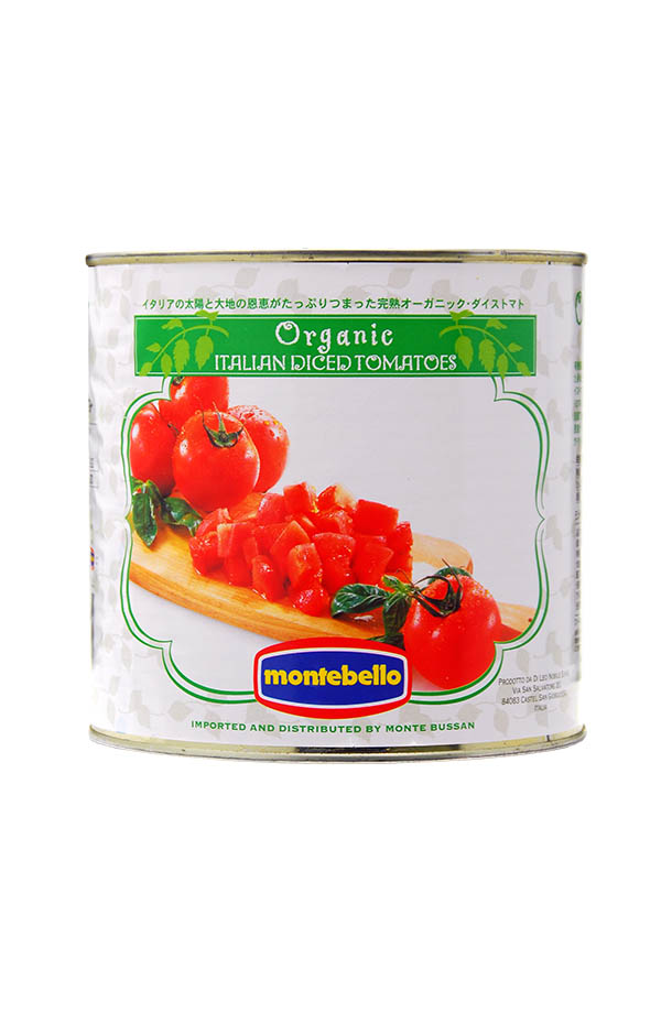 モンテベッロ（スピガドーロ） オーガニック（有機栽培） ダイストマト（角切り） 1ケース 2550g×6