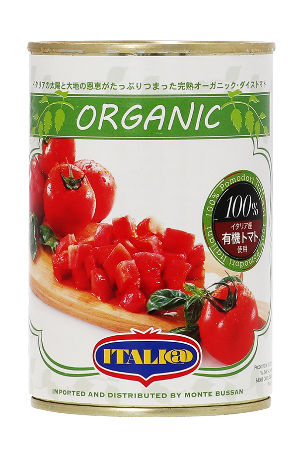 イタリアット（旧モンテベッロ） オーガニック（有機栽培） ダイストマト（角切り） 1ケース 400g×24