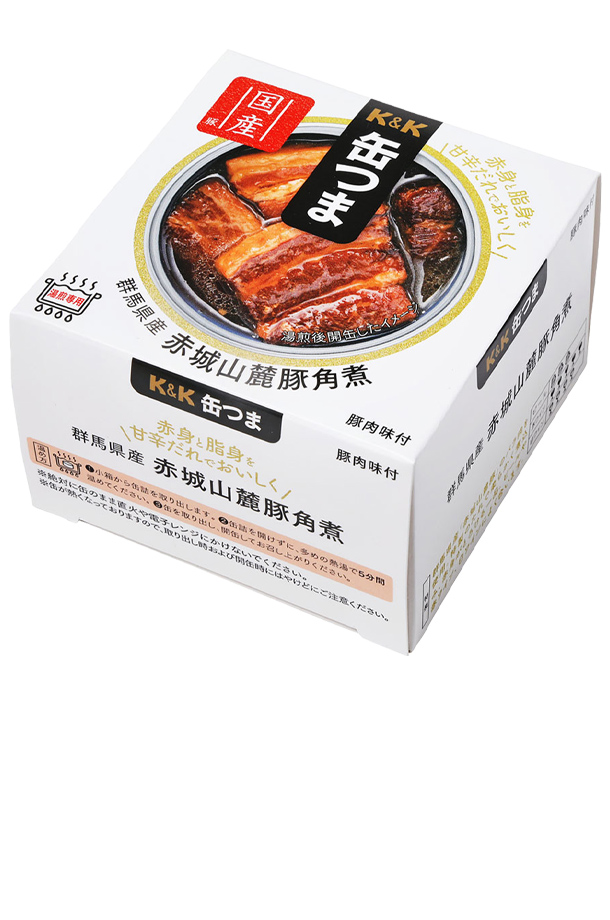 K&K 缶つま 群馬県産 赤城山麓豚角煮 150g 缶詰 食品 おつまみ