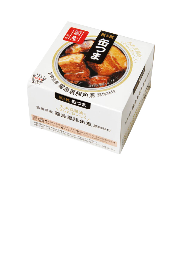 K&K 缶つま 宮崎県産 霧島黒豚角煮 150g 缶詰 食品 おつまみ