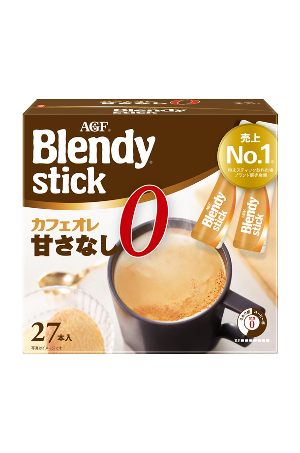 味の素 AGF ブレンディ スティック カフェオレ 甘さなし 27本入 2箱（54本） Blendy stick インスタントコーヒー スティック
