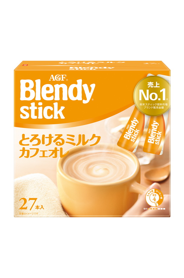 味の素 AGF ブレンディ スティック とろけるミルクカフェオレ 27本入 6箱（162本） Blendy stick インスタントコーヒー スティック
