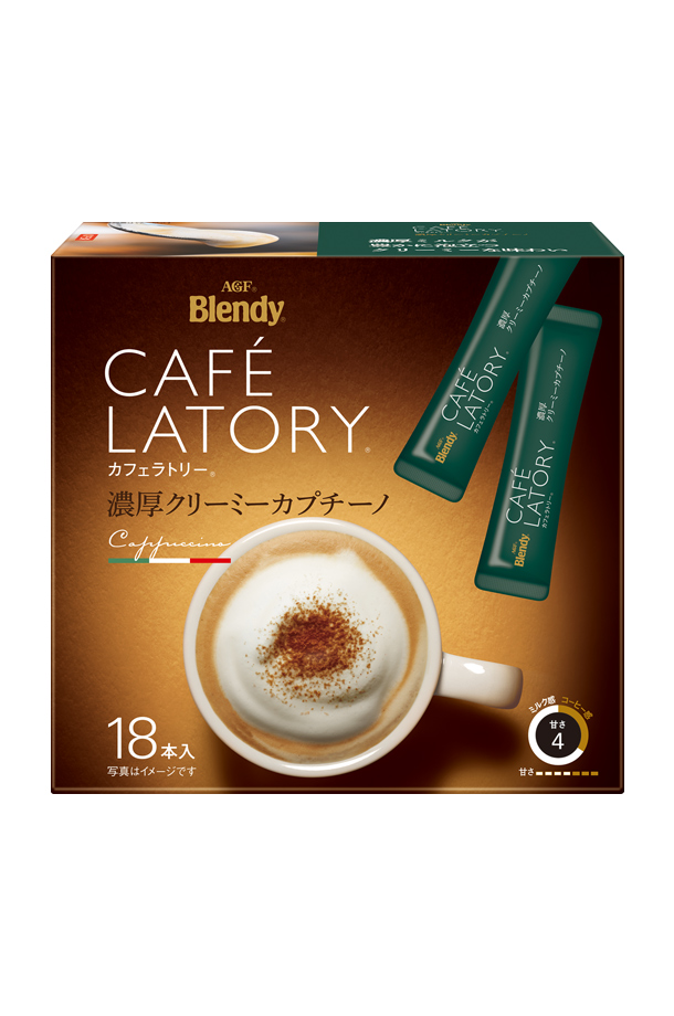 味の素 AGF ブレンディ カフェラトリー スティック 濃厚クリーミーカプチーノ 18本入 1箱 Blendy CAFE LATORY インスタントコーヒー スティック
