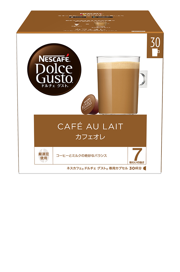 ネスレ ネスカフェ ドルチェ グスト 専用カプセル カフェオレ 9g×30P入 1箱（30P） Nescafe コーヒー カプセル