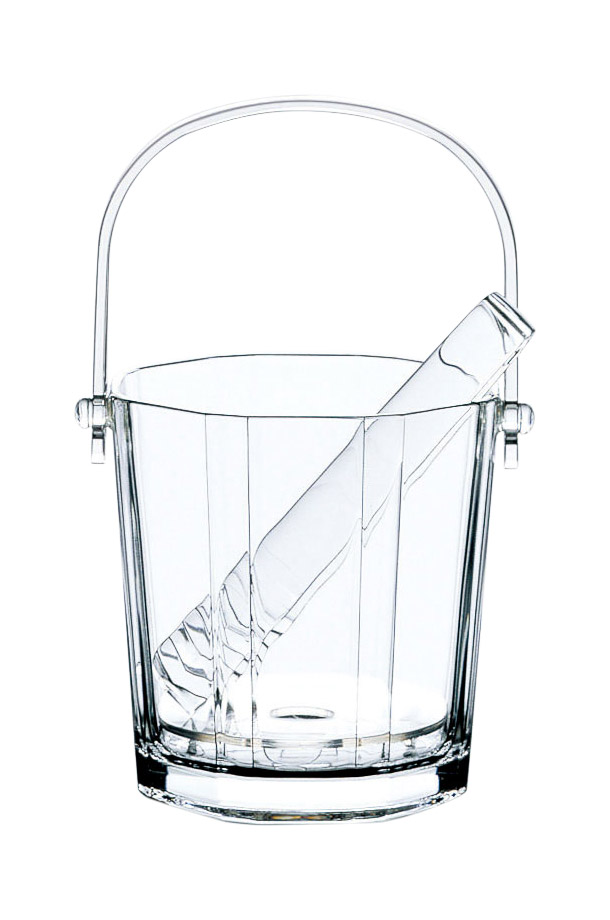 東洋佐々木ガラス ラビン アイスペール トング付き 品番：J-55176 日本製 ガラス製