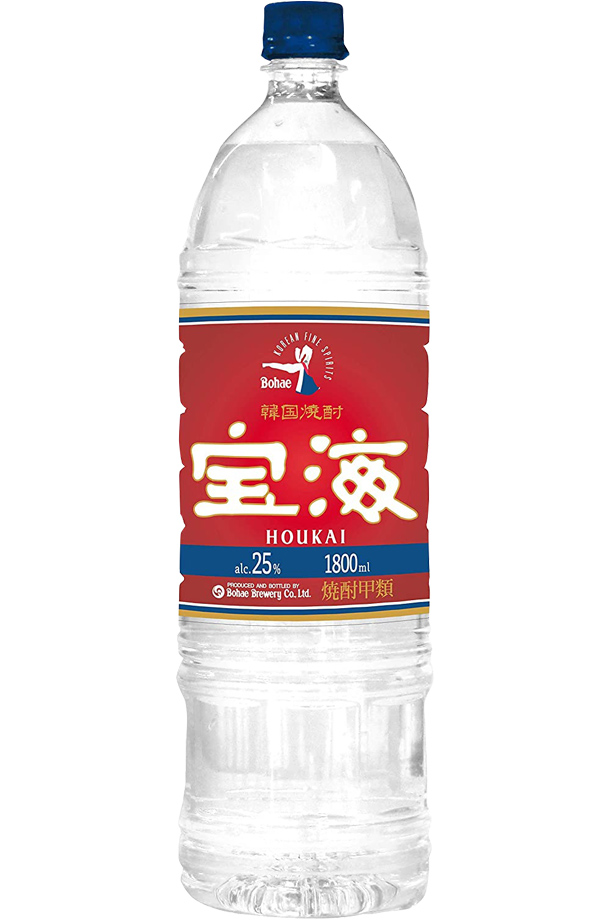 アサヒ 韓国焼酎 宝海 25度 ペットボトル 1800ml （1.8L）6本 1ケース 甲類焼酎 韓国