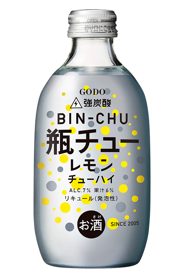 合同酒精 瓶チュー レモン 300ml 瓶 24本×2ケース（48本） チューハイ レモンサワー 強炭酸