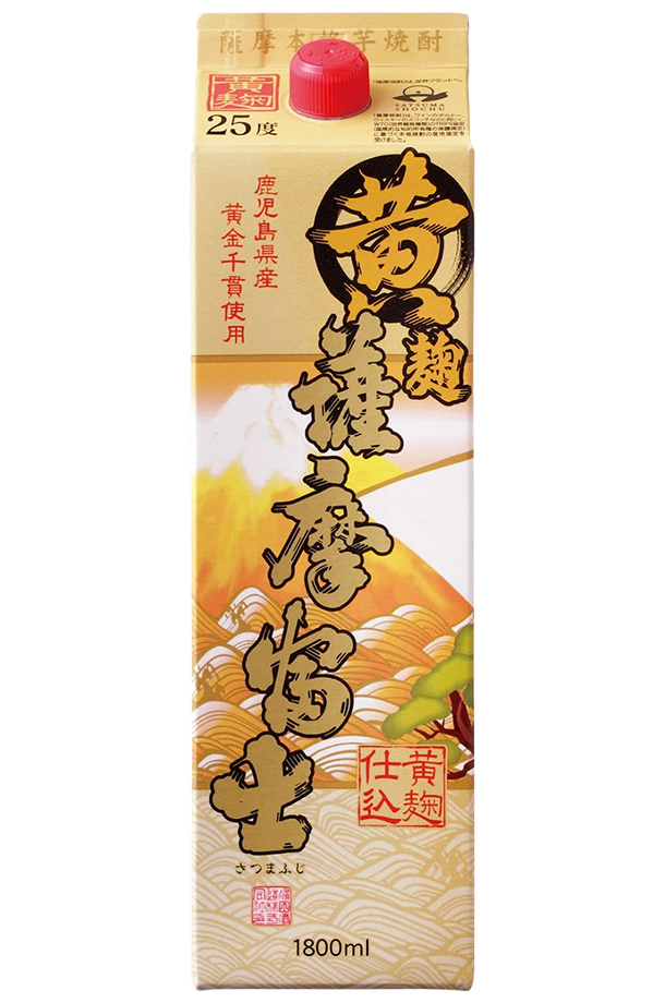 濱田酒造 本格芋焼酎 黄 薩摩富士 25度 紙パック 1800ml（1.8L） 6本 1ケース 芋焼酎 鹿児島